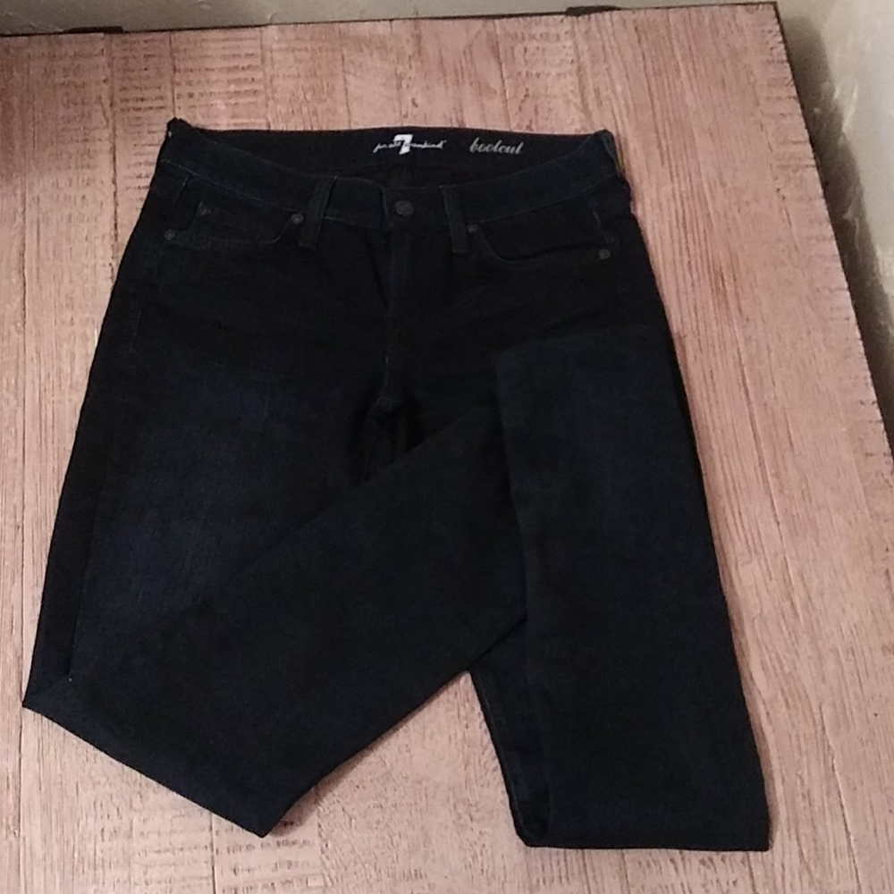 7 For All Mankind dark blue skinny jeans